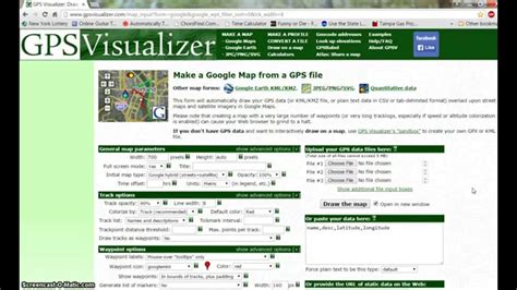 Gps visualizer - GPS Visualizer: Do-It-Yourself Mapping. GPS Visualizer is an online utility that creates maps and profiles from geographic data. It is free and easy to use, yet powerful and extremely customizable. Input can be in the form of GPS data (tracks and waypoints), driving routes, street addresses, or simple coordinates.